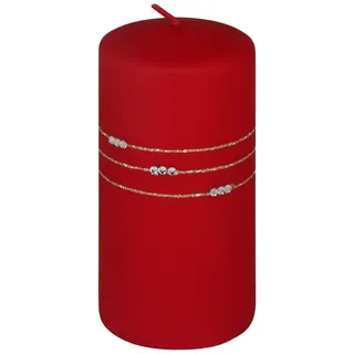 Stumpenkerze Kolia rot 14cm