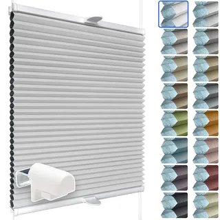 SchattenFreude Waben-Plissee nach Maß für Fenster | 100% verdunkelnd/Blackout | Mit Klemm-Haltern | Klemmfix ohne Bohren | Weiß (Weiße Rückseite), Breite: 120-130cm x Höhe: 100-150cm