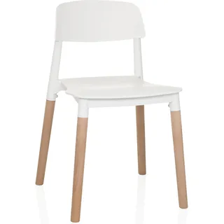 hjh living Esszimmerstuhl Scandi E Kunststoff weiß