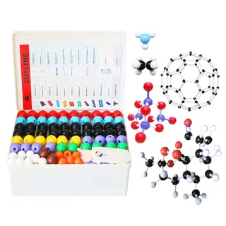 LINKTOR 444 Stücke Organische Chemie Molekülmodell Set Wissenschaftliche Anorganische Strukturen Atom Molekulare Elektronenbahn Link Model Lehre Studenten Chemieunterricht Kit für Kinder Bildung