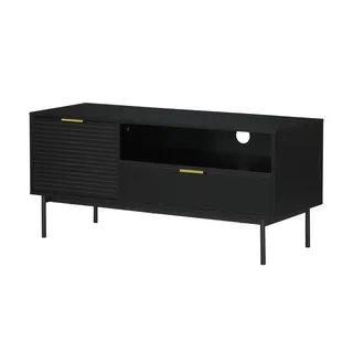 TV-Lowboard   ¦ schwarz ¦ Maße (cm): B: 110 H: 50 T: 41.5