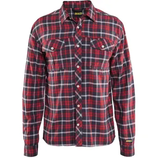 Blakläder Hemd mit Schachbrett-Muster 3299 1138 in rot/marineblau - 3XL