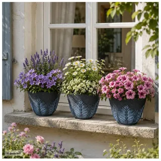 Hti-Living Nessa Feder 24,5 x 24,5 x 19,5 cm Blau Komplettset