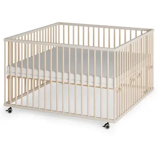 Sämann – make a difference. Laufgitter, Natur, Sand, Holz, Echtholz,Buche, 120x74x120 cm, Babymöbel, Laufstall Baby