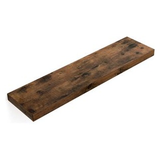 VASAGLE Wandregal, LWS28BX, braun, vintage, 80 x 3,8 cm, Wandboard für Bilderrahmen, Deko, Regal für Wohnzimmer, Arbeitszimmer, Küche, vintagebraun LWS28BX-3