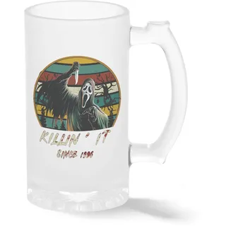 Halloween scream killin' it sine 1996 Transparent Bierkrug Stein 500ml