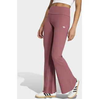 Leggings ADIDAS ORIGINALS "ESSENTIALS, AUSGESTELLT, GERIPPT", Damen, Gr. XL, N-Gr, rosa (quiet crimson, normal, gr.), Obermaterial: 47% Viskose, 43% Baumwolle, 10% Elasthan, Hosen Leggings
