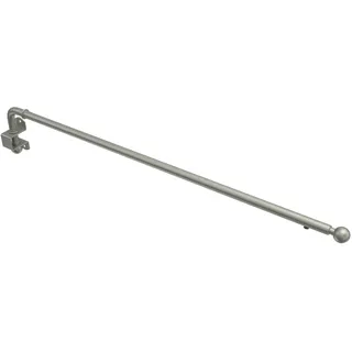 Interdeco Schwenkstangen (2 Stück), schwenkbare Gardinenstangen Chrom matt, Cassina, 60-100 cm ausziehbar