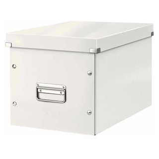 Leitz Aufbewahrungsbox 6108-00-01 ClickundStore Cube, 35,7Liter, Pappe, weiß, A4, 32 x 36 x 31cm