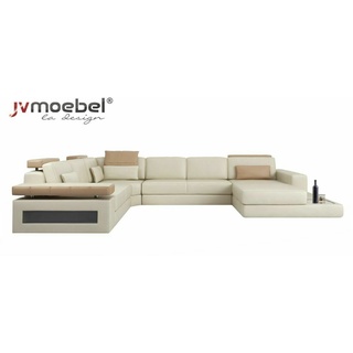 JVmoebel Ecksofa, U Form Ecksofa Couch Polster Big xxl Sofas Couchen Sofa Wohnlandschaft beige