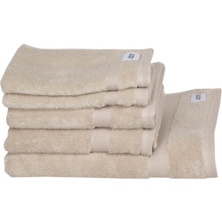 Handtuch Set SCHÖNER WOHNEN-KOLLEKTION "Cuddly" Handtuch-Sets Gr. 5 tlg., beige (sand) Handtücher Badetücher Handtuchset schnell trocknende Airtouch-Qualität