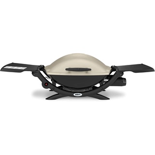 Weber Q2000 Gasgrill 55 x 39 cm mit klappbaren Seitentischen Titanium 53060049