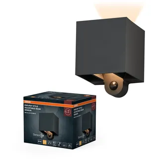 Osram Außenleuchte Kunststoff 12,6 cm inkl. Bewegungsmelder dunkelgrau