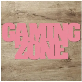Namofactur LED Dekolicht Gaming Zone - Gamer Licht Wanddeko mit RGB Farbwechsel, LED fest integriert, RGB Farbwechsel, Wanddekoobjekt USB Wohnzimmer Leuchte mit Fernbedienung rosa