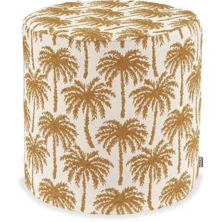 H.O.C.K. Sitzhocker H.O.C.K. Vamosa Palms Outdoor Hocker ø40x45cm rund maisgelb Palmen, Hocker, Sitzhocker, Pouf Hocker, Barhocker - wetterfest, vielseitig gelb