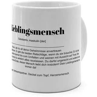 PhotoFancy Tasse mit Definition 'Lieblingsmensch' - Tasse mit Spruch, Tasse Jumbo XXL