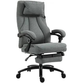 Vinsetto Bürostuhl mit Massagefunktion Polyester grau