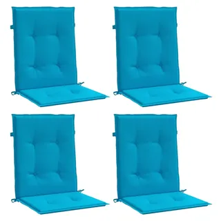 vidaXL Niedriglehner Auflage 100 x 50 x 3 cm blau 4 St.