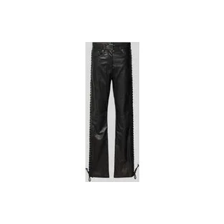 Lederhose mit 5-Pocket-Design, Black, 36