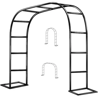 LJDJRHXH Rosenbogen aus Metall, Stabil Gartenbogen für Kletterpflanzen, 80 140 180 200 300 400 cm Breit Rankhilfe Torbogen für Hochzeit Dekor, Pergola Rankgitter Spalier Wetterfest(240x250 cm (BxH))