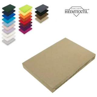 EXKLUSIV HEIMTEXTIL Spannbettlaken Jersey 90 - 100 x 200 cm Sand