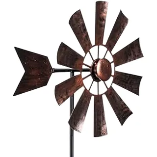 Csafyrt Windmühle für Hof 28.7x9.5 Metall Yard Wind Spinner wasserdichte Garten Wind Spinner Vintage Wind Skulpturen & Spinner Style 1