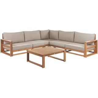 Beliani Timor Set 5-tlg. Braun/Grau/Beige