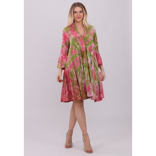 YC Fashion & Style Tunikakleid "Batik-Tunika aus kühlender Viskose" Boho, Hippie rot