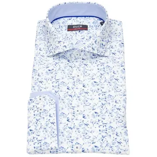 Pure Langarmhemd Slim Fit stark tailliert Kentkragen blau XXL