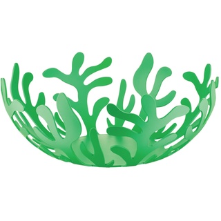 Alessi Mediterraneo ESI01/25GR - Obstschale aus Edelstahl, Epoxidharzlackiert, Durchmesser 25 cm, Grün