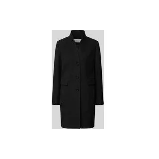 Mantel mit Stehkragen, Black, 36