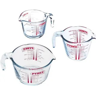 Pyrex Set Messkrüge, Messbecher, Transparent