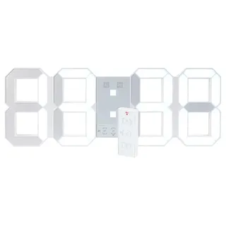 Lunartec Digitale XXL-LED-Tisch- & Wanduhr weiß