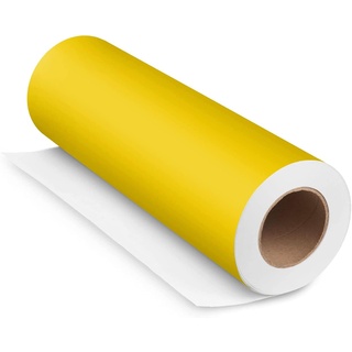 INDIGOS UG - Aufkleber für Küchenschränke 63x500cm Glanz - gelb - Folie aus hochwertigem PVC Tapeten Küche Klebefolie Möbel wasserfest für Schränke Selbstklebende Folie Küchenfolie Dekofolie