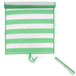 Mojawo 2er Set XL Stranddecke Strandmatte Matte Picknickdecke Decke Strand Liegedecke PVC Geflecht 60x180cm Grün