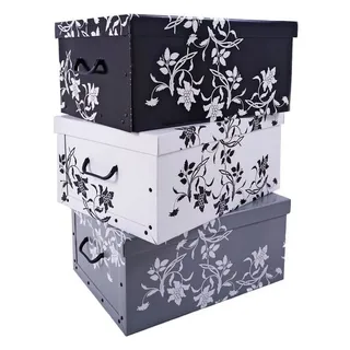 Spetebo Aufbewahrungsbox 51 x 37 x 24 cm 3-tlg. mehrfarbig