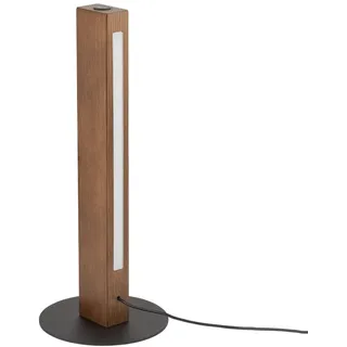 LED Tischlampe Holz Schwarz Nuss Skandinavisch 41,5 cm 3000 K Wohnzimmer Leuchte