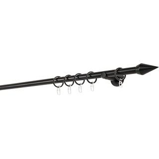 Gardinenstange MYDECO "20mm Point Wandträger 6,5 cm" Gardinenstangen Gr. L: 140 cm, 1 läufig, schwarz Gardinen Vorhänge