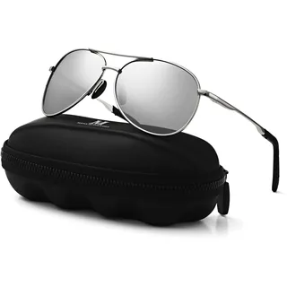 MXNXEU Sonnenbrille Herren Polarisiert Unisex Pilotenbrille | Fahrerbrille,Herren/Damen Leicht Metallrahmen Retro Fliegerbrille,Fahren,Angeln,Golfen,UV400-Schutz, Sportarten Sonnenbrille