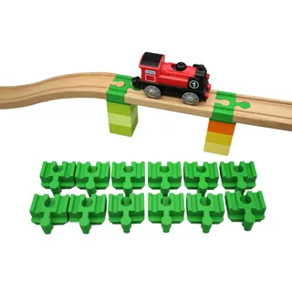 missing piece - Duplo-Adapter für Holzeisenbahnen (12, Grün)