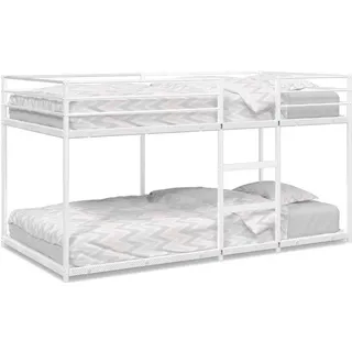 (Robust Möbel)Bettgestell/Etagenbett - Einzelbett/Jugendbett - Erwachsene/r / Kind - ohne Matratze - Weiß 80x200cm Stahl - Klassische Betten ... - Weiß