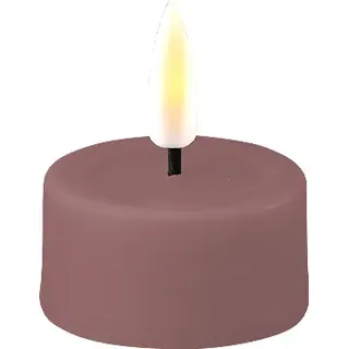 Deluxe Homeart LED Teelicht im 2er Set mit Real Flame, Ø4.1 x H4.5cm, lila