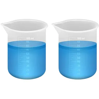 2 Stück Wäsche Messbecher, 100 ml Silikon Messbecher Krüge Wiederverwendbar Waschmittelmessbecher, Kein Durcheinander oder Auslaufen Mehr für Zuhause Schlafsaal