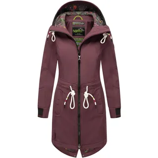 Softshelljacke MARIKOO "Mount Furnica", Damen, Gr. L, rot (wine), Obermaterial: 95% Polyester, 5% Elasthan. Futter: 100% Polyester. Wattierung: 100% Polyester. Ärmelfutter: 100% Polyester, Jacken Softshelljacke, mit hochschließendem Kragen