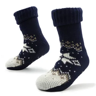 CityComfort Haussocken Herren, Kuschelsocken Herren mit Fleece Futter und ABS Anti Rutsch Noppen - Einheitsgröße
