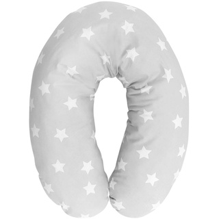 Lorelli Stillkissen Schwangerschaftskissen Sterne 190 cm 100% Baumwolle grau/Sterne