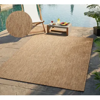 Bruno Banani Teppich Venezia, auch als Läufer, rechteckig, Höhe: 4 mm, In- und Outdoor geeignet, Sisal-Optik, Wetterfest & UV-beständig braun 80 cm x 150 cm x 4 mm