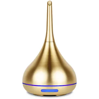 Aerosoul® Drop Aroma Diffuser für Ätherische Öle 100 ml Duftöl Diffuser, Edles Design, Abschaltautomatik, 6h Nebel, 7 LED Licht Aromatherapie Diffuser, Kunststoff Gold-Optik