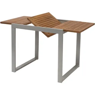 Gartentisch Ausziehtisch Balkontisch Gartenmöbel Tisch NAXOS 80x120cm Alu Akazie