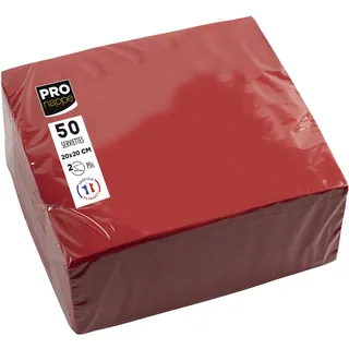 ProNappe Servietten rot 2-lagig 20,0 x 20,0 cm, 50 St.